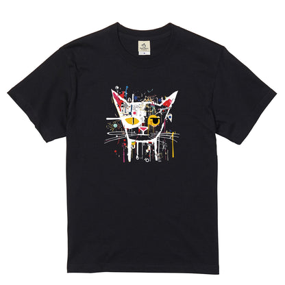 アブストラクト猫アート Tシャツ ｜ 猫好き・おしゃれ好きに人気