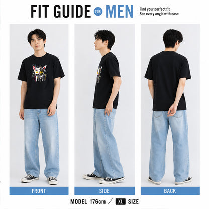 アブストラクト猫アート Tシャツ ｜ 猫好き・おしゃれ好きに人気