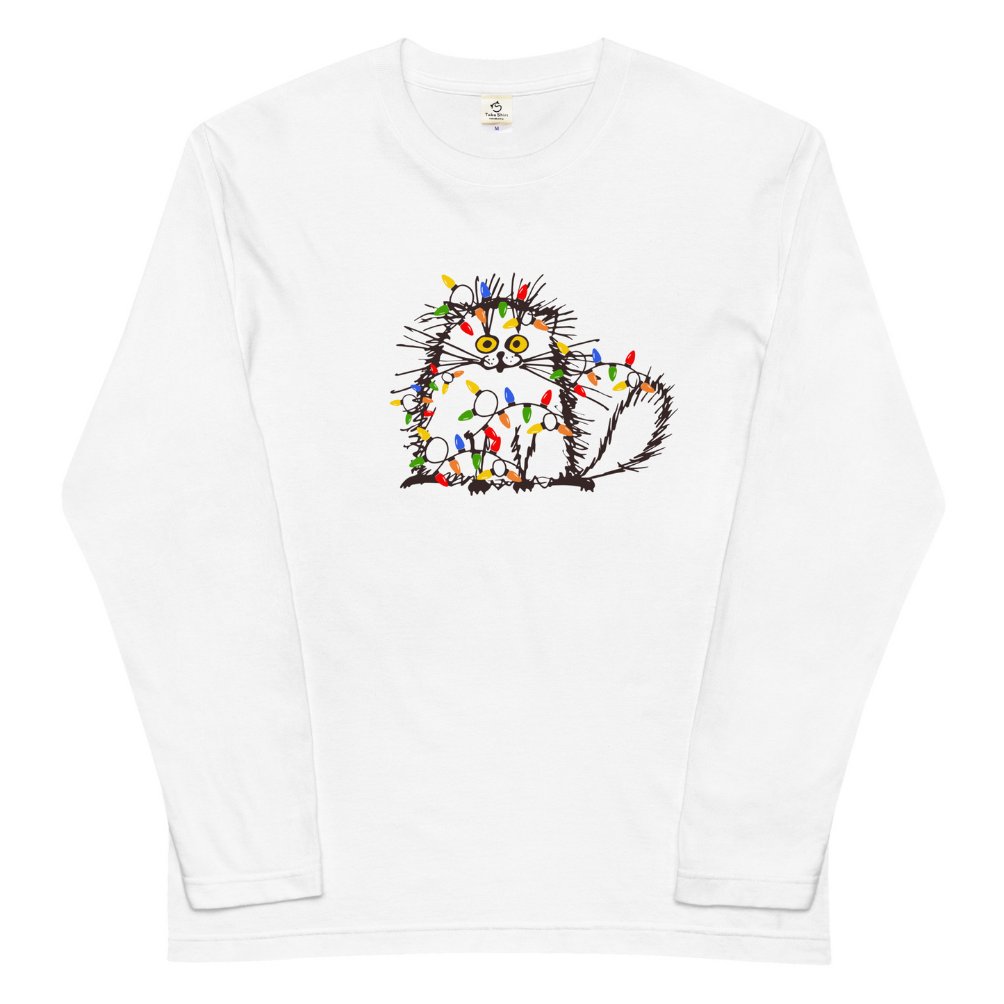【クリスマス限定商品】猫 ロン t 猫 長袖 t シャツ ねこ 猫イラスト 猫クリスマス.