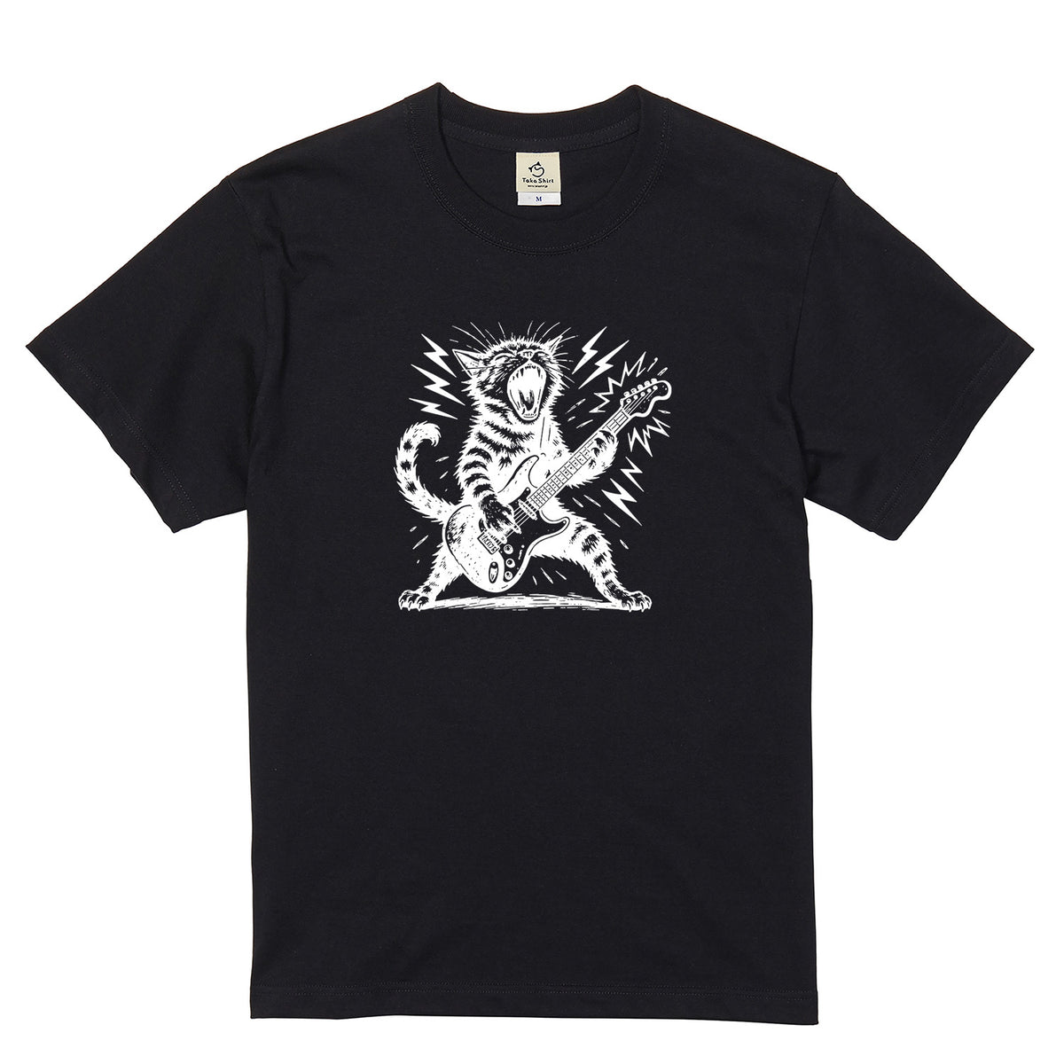 ロック猫ギター Tシャツ | 音楽好きに人気