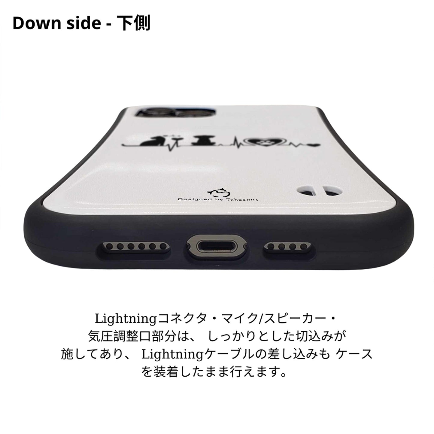 ケース ねこ 猫イラストロック猫と犬 ハートビートスマホ ケース iPhone8, SE2, SE3 ~ ケースiPhone17シリーズ
