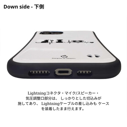 ケース ねこ 猫イラストロック猫と犬 ハートビートスマホ ケース iPhone8, SE2, SE3 ~ ケースiPhone17シリーズ