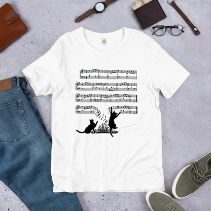 猫音符 Tシャツ | 音楽好きに人気