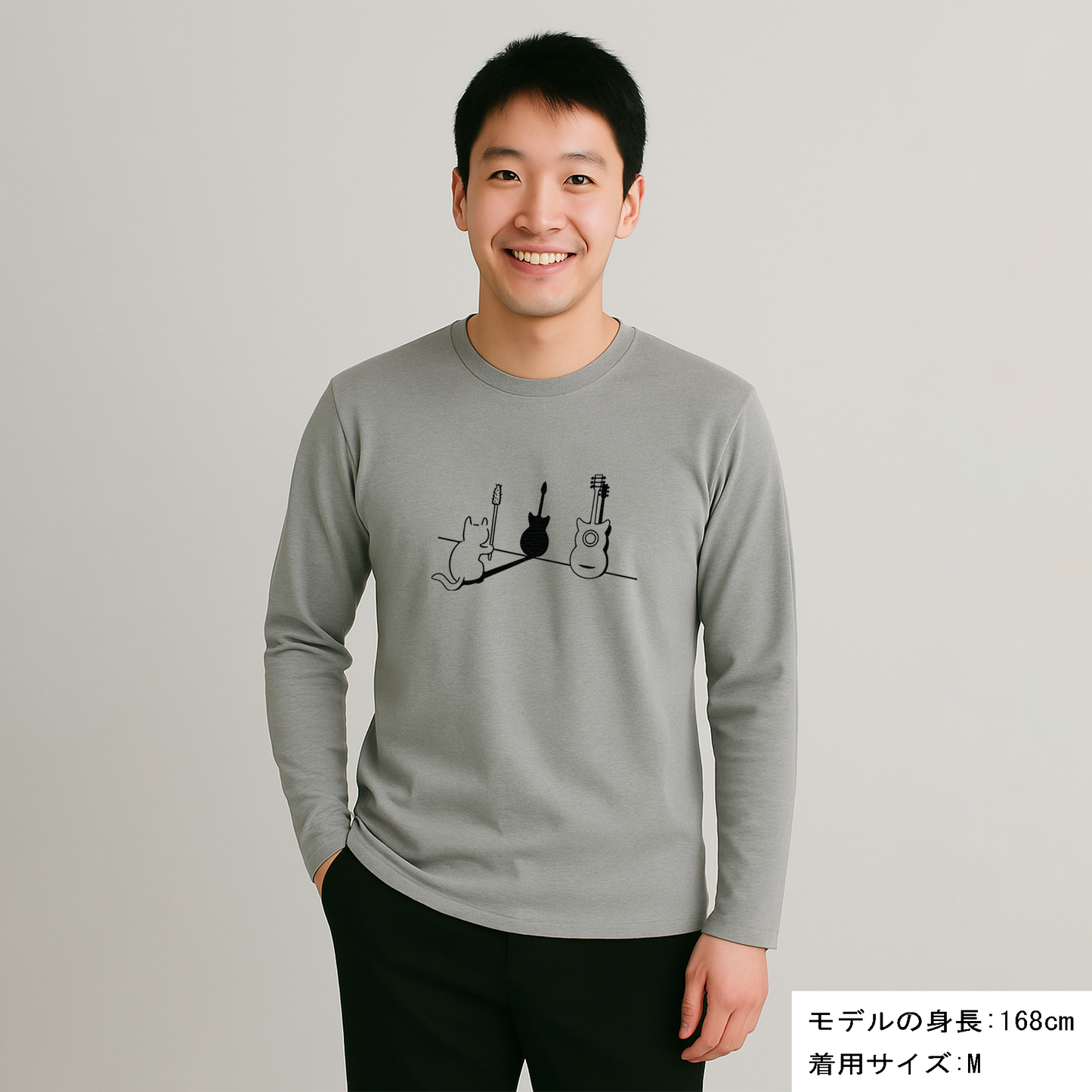 【毎月・猫の日限定】ニャーニャーニャー・長袖Tシャツ