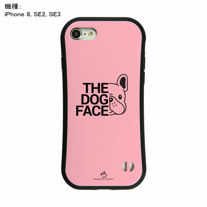ケース いぬ 犬 イラスト フレンチ・ブルドッグ THE DOG FACE スマホ ケース iPhone8, SE2, SE3 ~ ケース iPhone16セリア