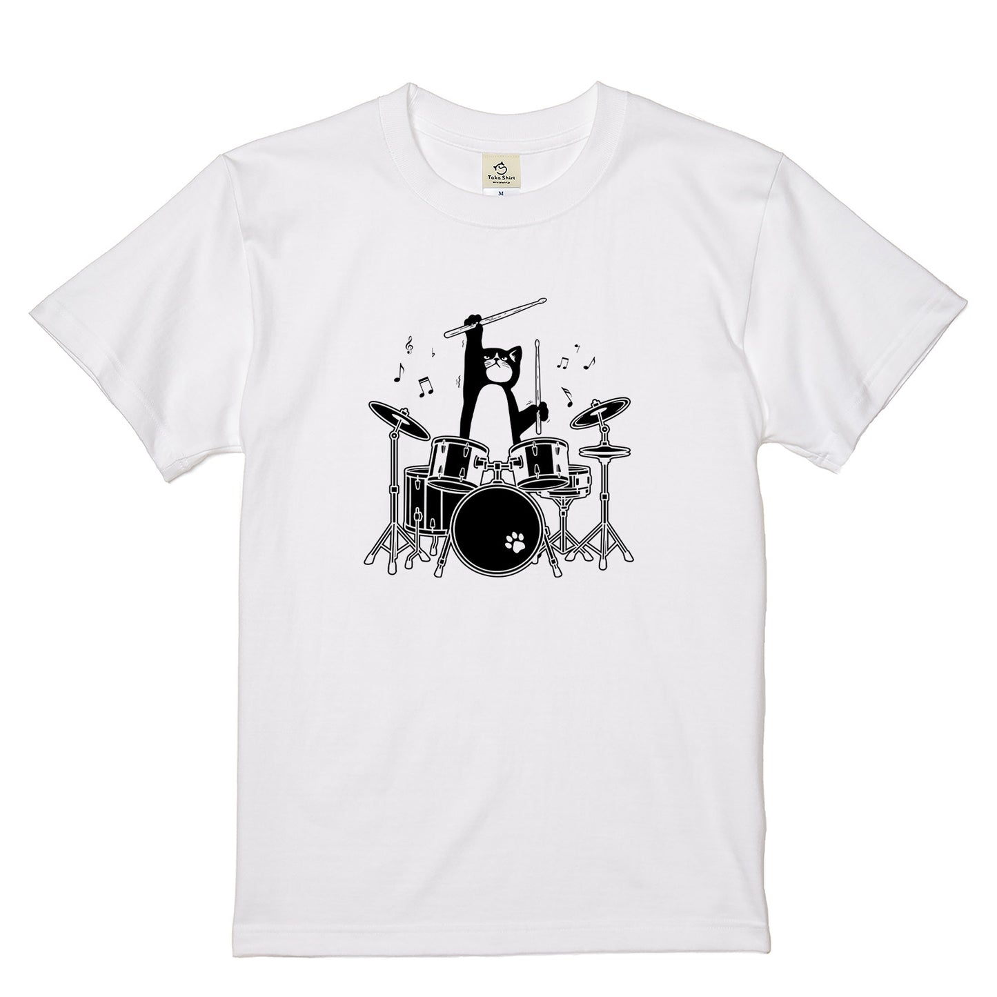 猫ドラム 猫Tシャツ｜音楽好きに人気