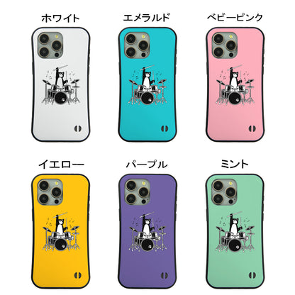 ケース ねこ 猫イラスト猫ドラムー スマホ ケース iPhone8, SE2, SE3 ~ ケースiPhone17シリーズ