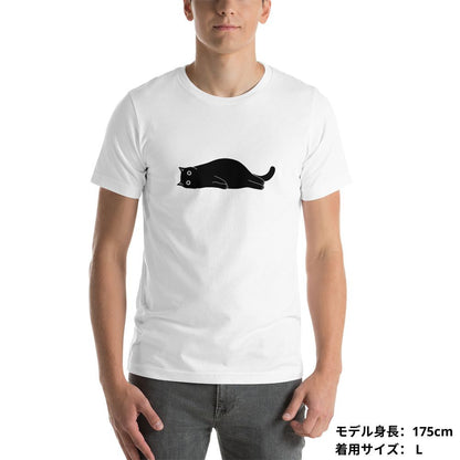 猫tシャツ ねこ 猫イラスト 可愛い　黒猫｜アダルト&キッズサイズ.