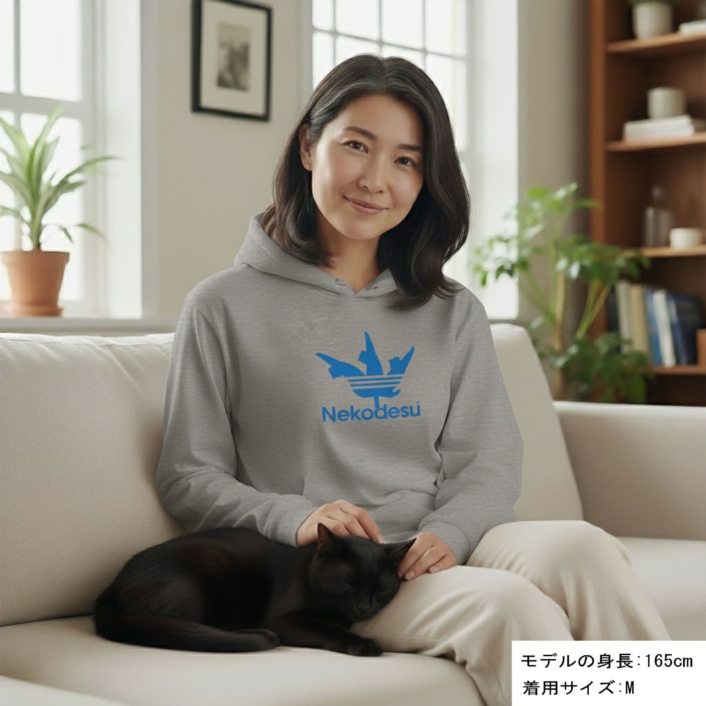 猫 パーカー ねこ かわいい 猫イラスト Nekodesu2 ｜アダルト&キッズサイズ