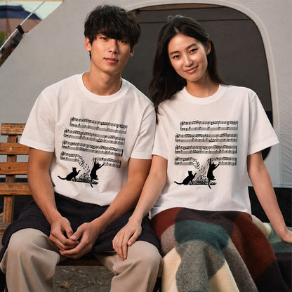 猫音符 Tシャツ | 音楽好きに人気