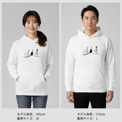 猫 パーカー ねこ かわいい 猫イラスト 猫ギター