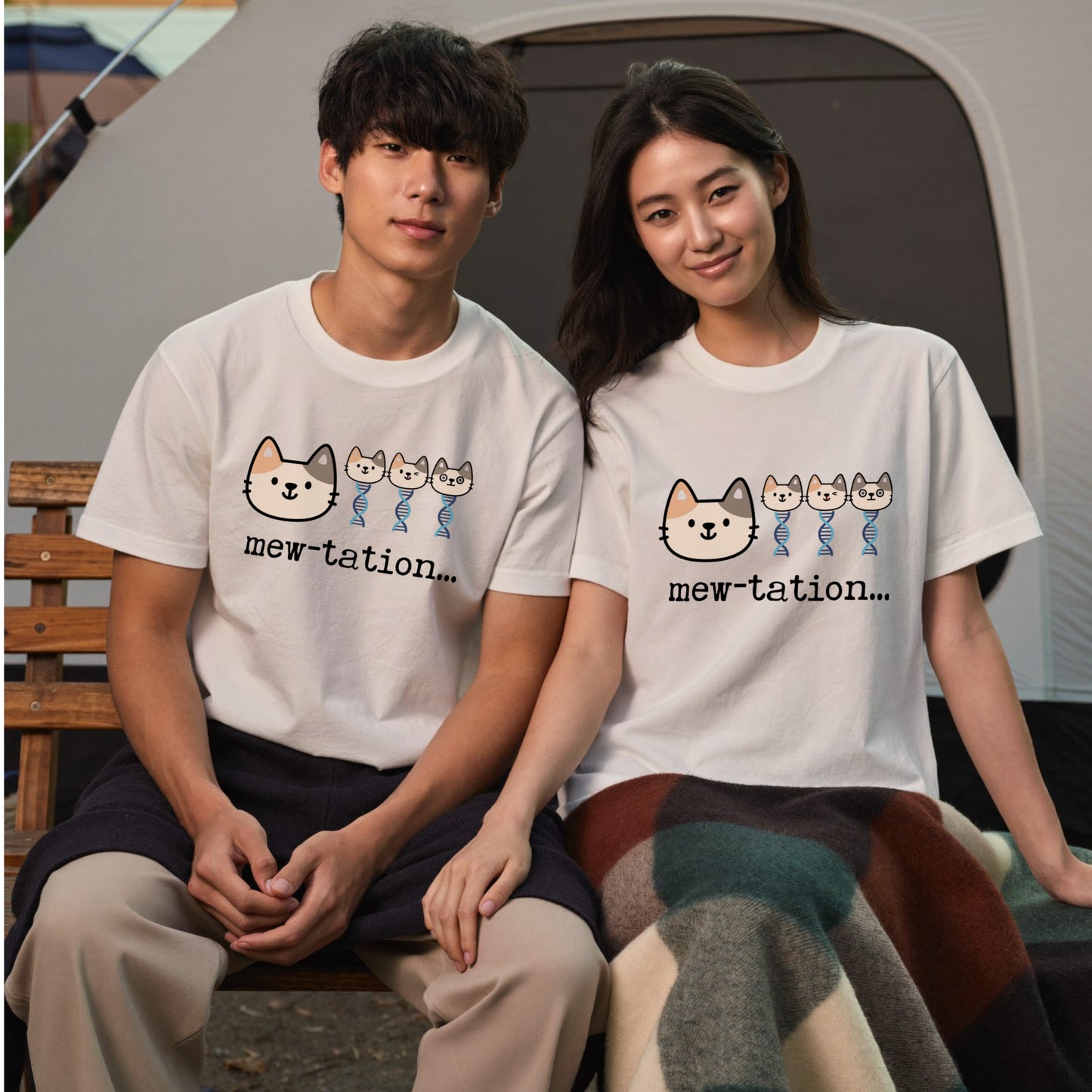 ミュウテーション猫 DNA Tシャツ ｜ 猫好き・理系に人気