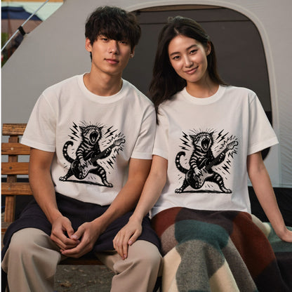 ロック猫ギター Tシャツ | 音楽好きに人気