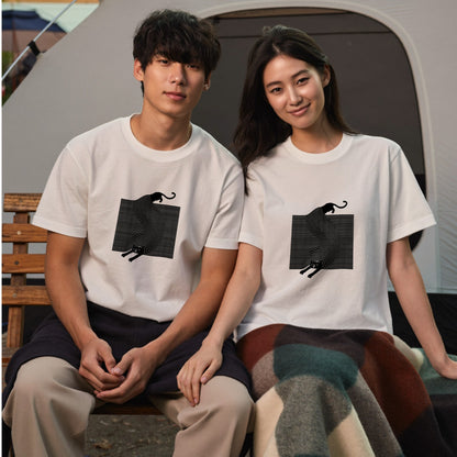 液体猫 オプティカルアート Tシャツ