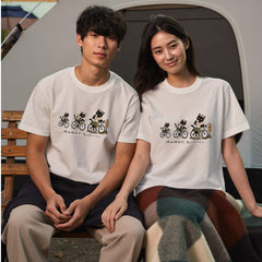 BIKE CAT | 休み休みで、ちょうどいい。 黒猫 Tシャツ | フロントプリント