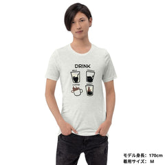 猫tシャツ ねこ 猫イラスト ドリンクネコ｜アダルト&キッズサイズ.