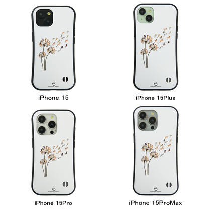 ケース いぬ 犬 イラスト チワワ タンポポ  スマホ ケース iPhone8, SE2, SE3 ~ ケース iPhone16シリーズ