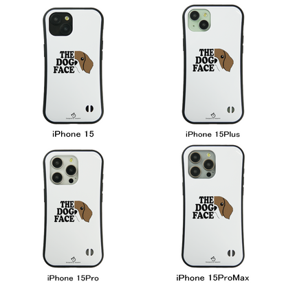 ケース いぬ 犬 イラスト  THE DOG FACE スマホ ケース iPhone8, SE2, SE3 ~ ケース iPhone16シリーズ