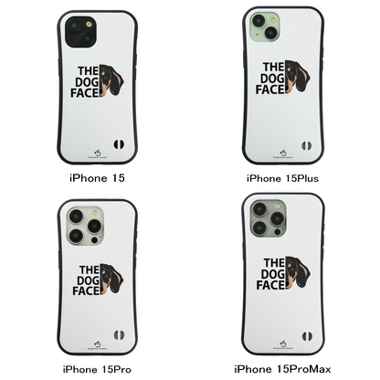 ケース いぬ 犬 イラスト  ダックス フンド THE DOG FACE スマホ ケース iPhone8, SE2, SE3 ~ ケース iPhone16シリーズ
