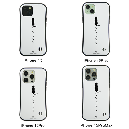 ケース ねこ 猫イラスト猫の足跡  スマホ ケース iPhone8, SE2, SE3 ~ ケース iPhone16シリーズ