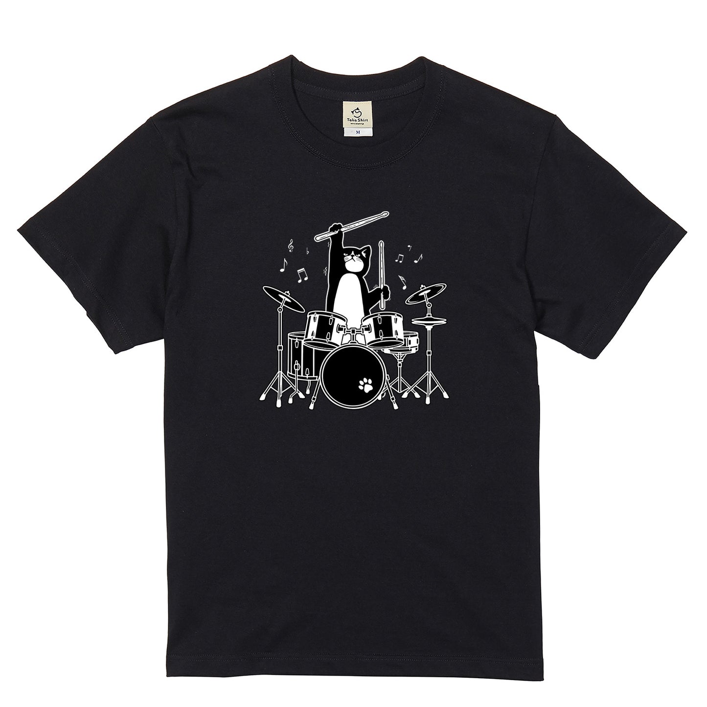 猫ドラム 猫Tシャツ｜音楽好きに人気