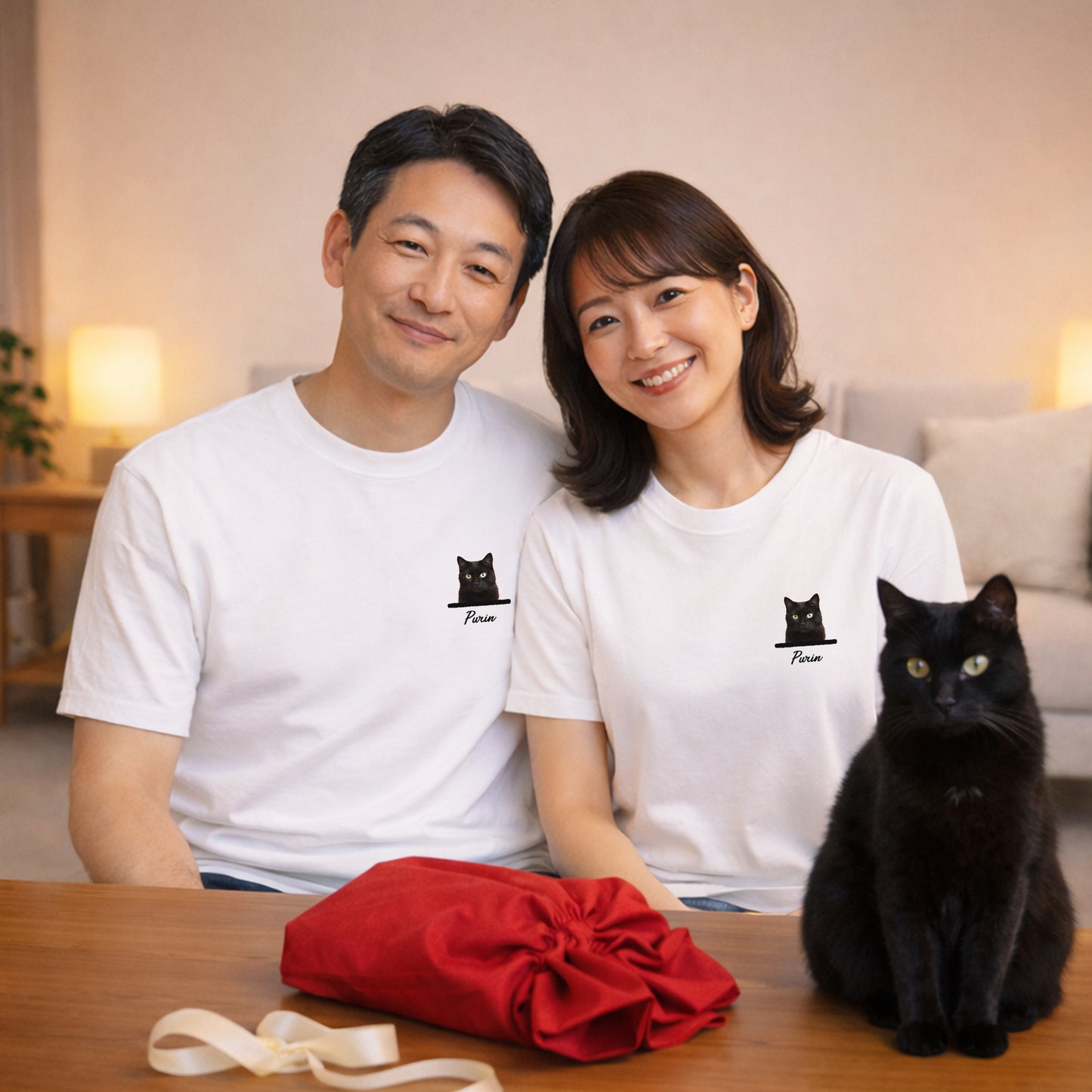 【プレゼントにおすすめ】名入れ・写真入れ｜うちの子Tシャツ／Takashirt