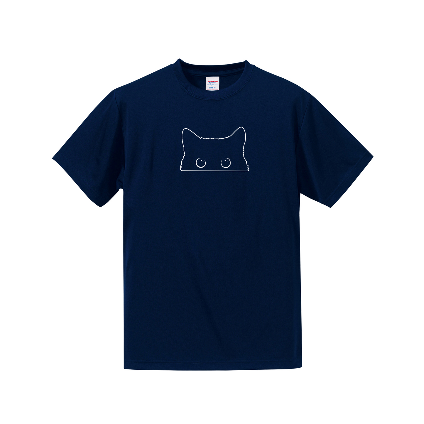 猫tシャツ ドライTシャツ シルキータッチTシャツ ねこ 猫イラスト おもしろ tシャツ  可愛い黒い猫