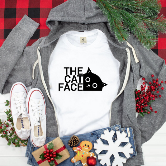 猫tシャツ ねこ 猫イラスト THE CAT FACE|アダルト&キッズサイズ.