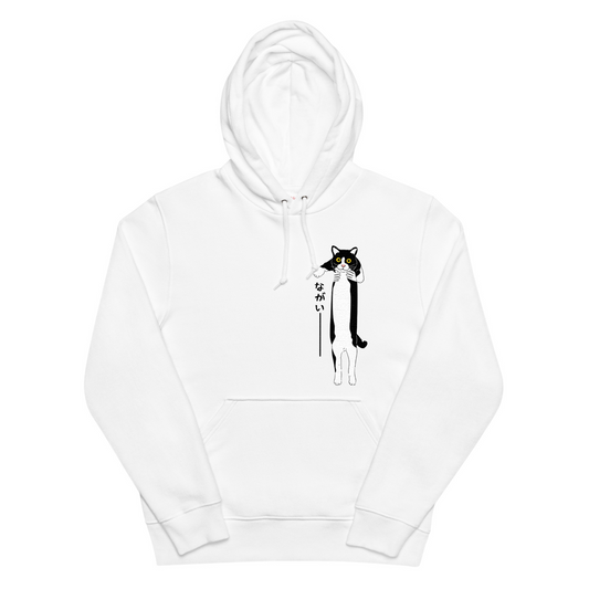 猫 パーカー ねこ かわいい 猫イラストハチワレ猫 ながいー
