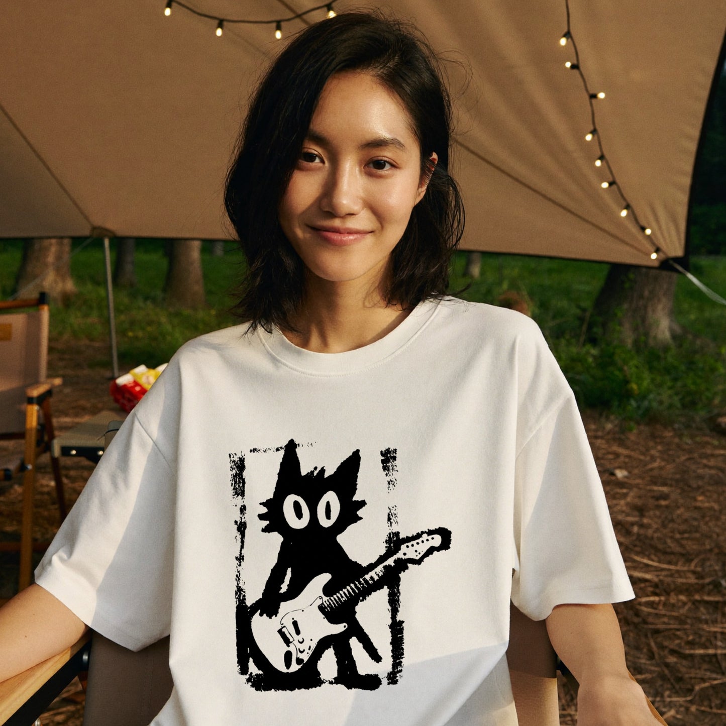 猫ギター Tシャツ | ロック好きに人気