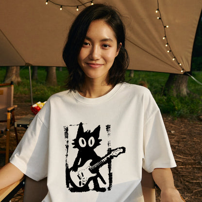 猫ギター Tシャツ | ロック好きに人気