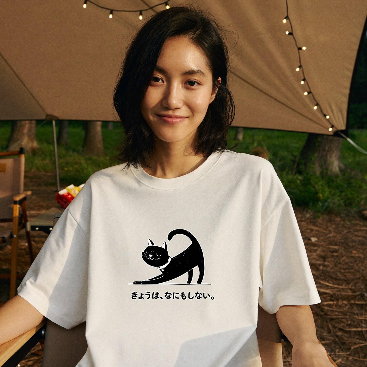 きょうは、なにもしない。 黒猫Tシャツ