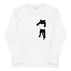 猫 ロン t 猫 長袖 t シャツ ねこ 猫イラスト 可愛い猫.