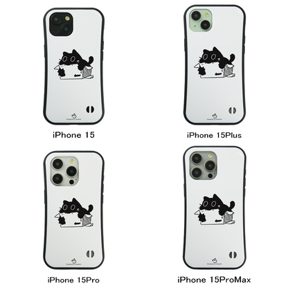 ケース ねこ 猫イラスト 段ボールが好きな猫  スマホ ケース iPhone8, SE2, SE3 ~ ケース iPhone16シリーズ