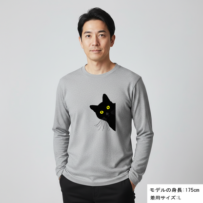 猫 ロン t 猫 長袖 t シャツ ねこ 猫イラストかわいい猫
