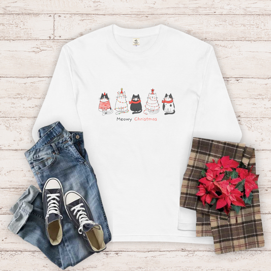 【クリスマス限定商品】猫 ロン t 猫 長袖 t シャツ ねこ 猫イラスト 猫クリスマス.