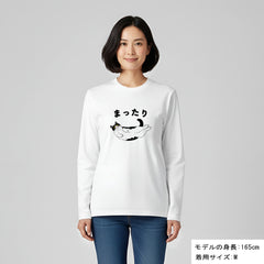 猫 ロン t 猫 長袖 t シャツ  猫イラスト ハチワレ猫 まったり