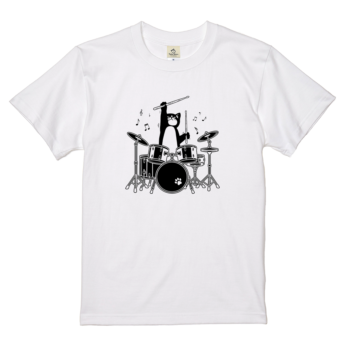 猫ドラム 猫Tシャツ｜音楽好きに人気