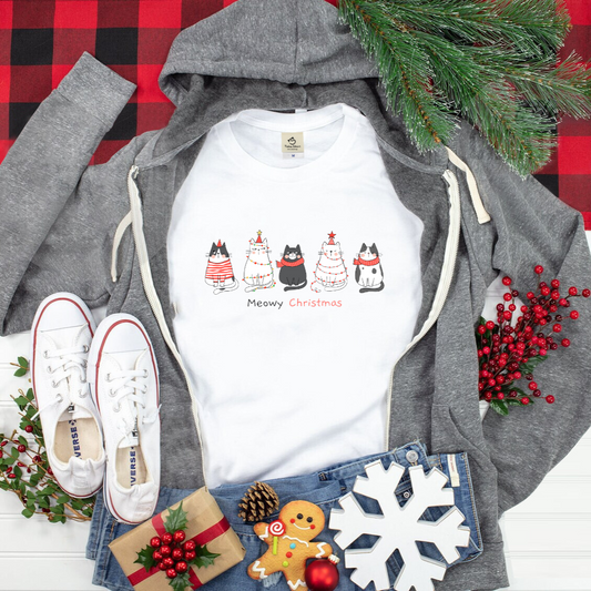 【クリスマス限定商品】猫tシャツ ねこ 猫イラスト 猫クリスマス.