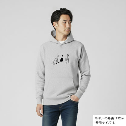 猫 パーカー ねこ かわいい 猫イラスト 猫ギター