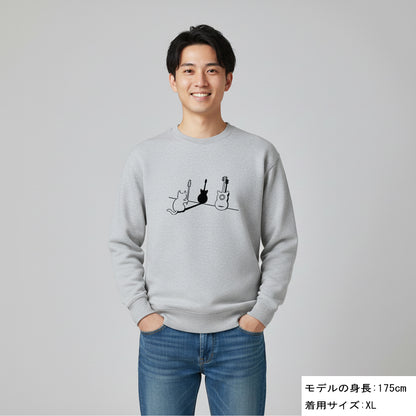 猫 トレーナー ねこ かわいい 猫イラスト 猫ギター