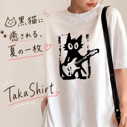 猫ギター Tシャツ | ロック好きに人気