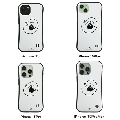 ケース ねこ 猫イラスト まるの中が好き  スマホ ケース iPhone8, SE2, SE3 ~ ケース iPhone16シリーズ