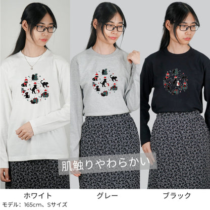 【クリスマス限定商品】猫 ロン t 猫 長袖 t シャツ ねこ 猫イラスト 猫クリスマス.