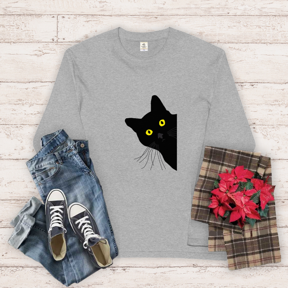 猫 ロン t 猫 長袖 t シャツ ねこ 猫イラスト かわいい猫.