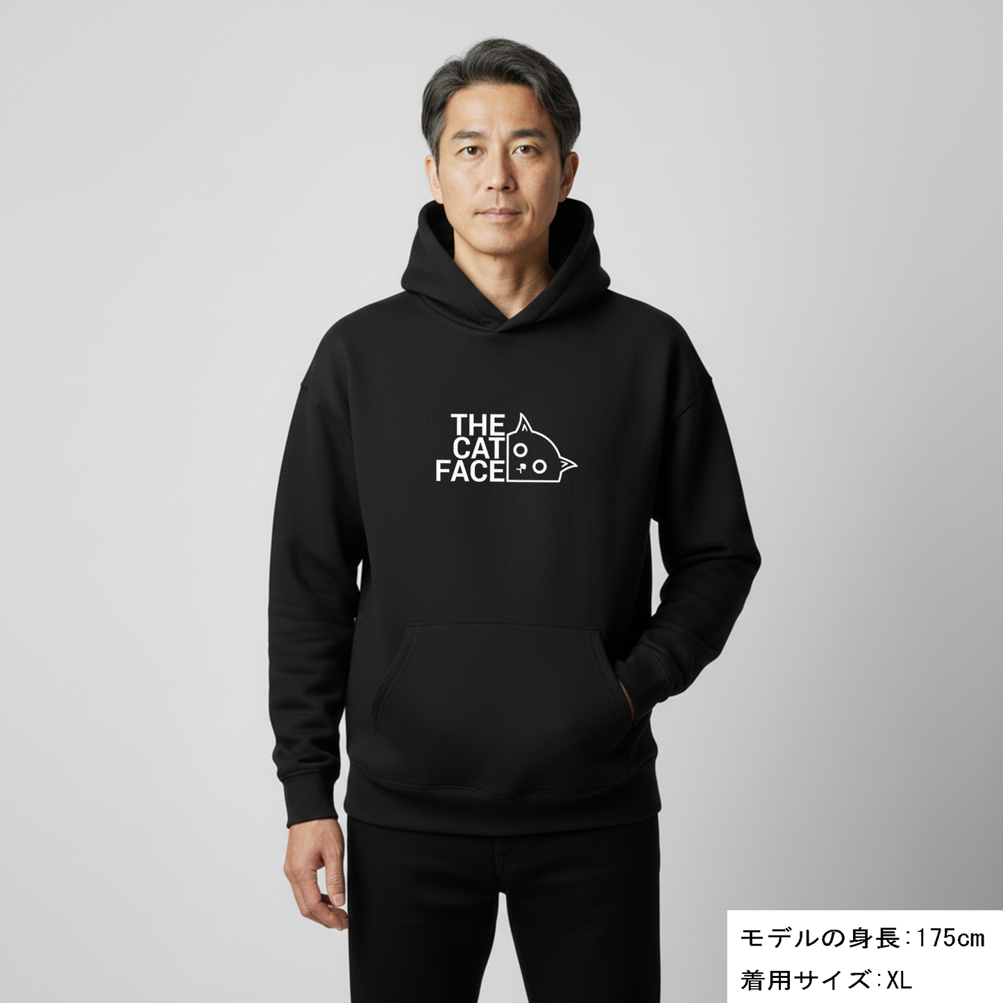 猫 パーカー ねこ かわいい 猫イラスト THE CAT FACE1