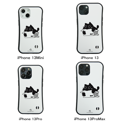ケース ねこ 猫イラスト 段ボールが好きな猫  スマホ ケース iPhone8, SE2, SE3 ~ ケース iPhone16シリーズ