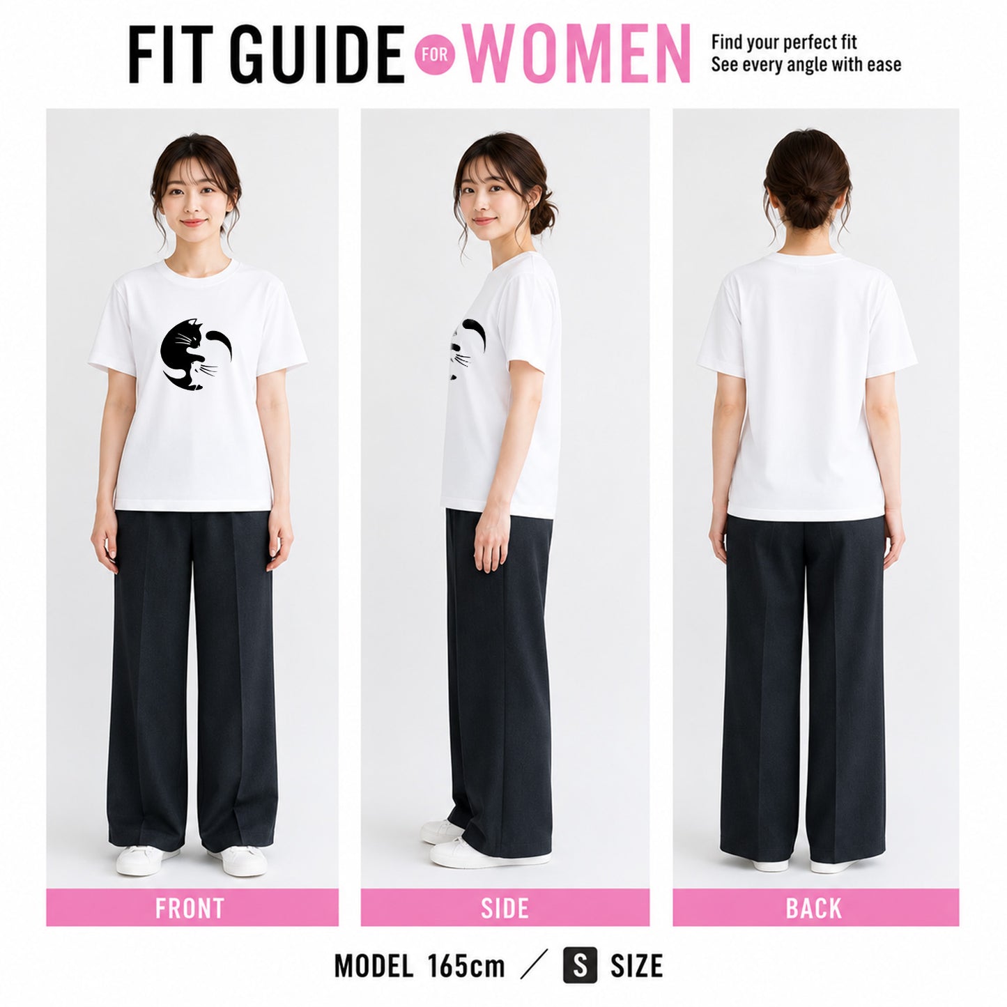【24時間限定★半額】陰陽サークル猫Tシャツ｜おもしろ 猫デザイン