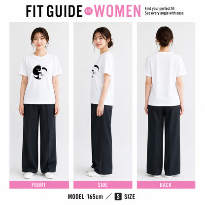 【24時間限定★半額】陰陽サークル猫Tシャツ｜おもしろ 猫デザイン