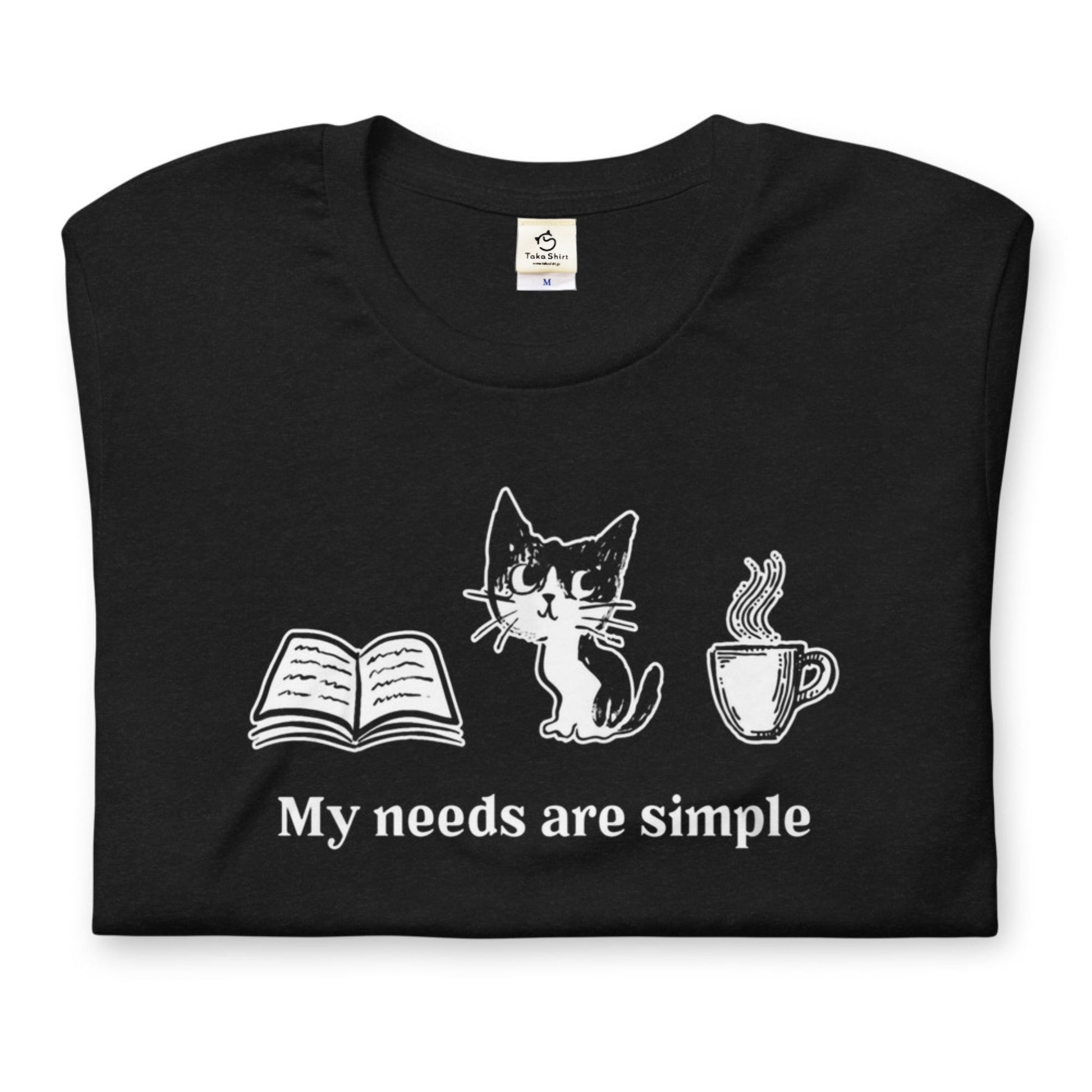 猫tシャツ ねこ 猫イラスト Book Cat Coffee｜アダルト&キッズサイズ.